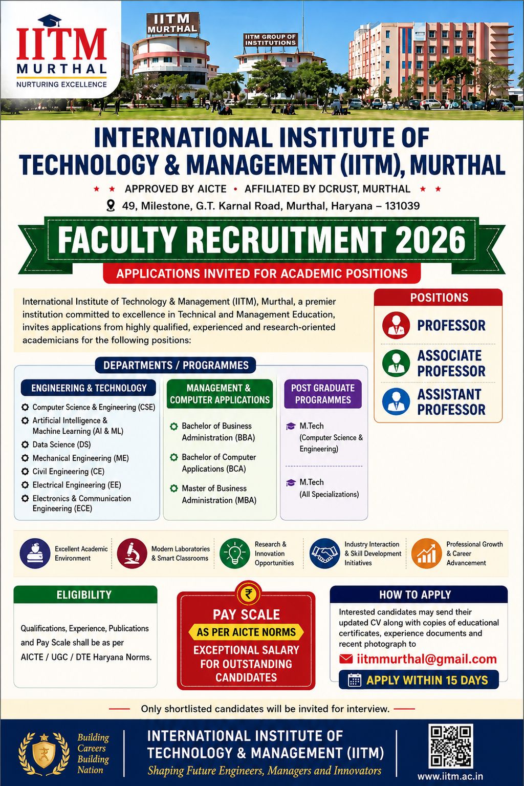 Faculty Recruitment Advertisement
